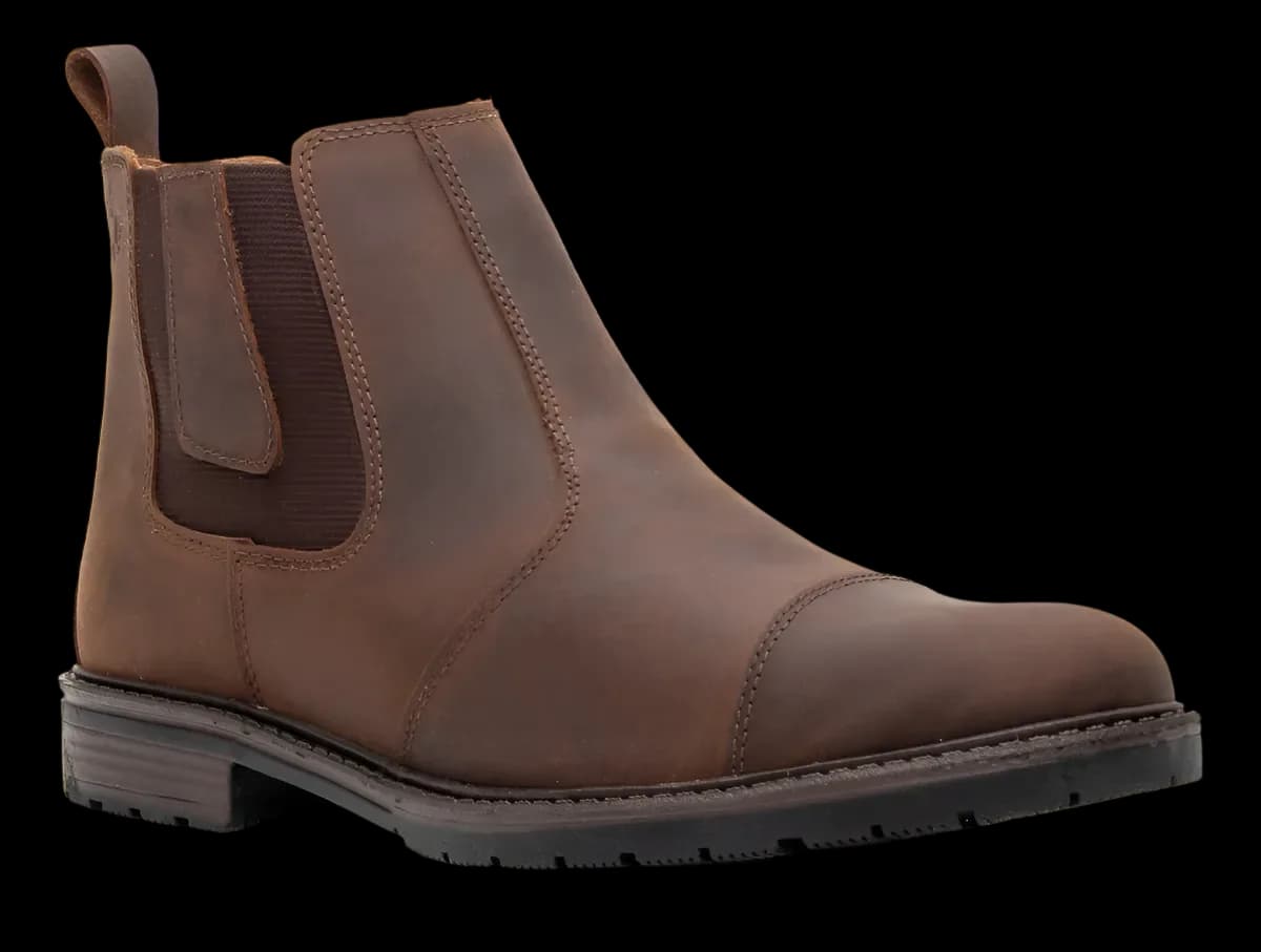 Bota Bruno e Marrone Botina Chelsea De Couro Peão