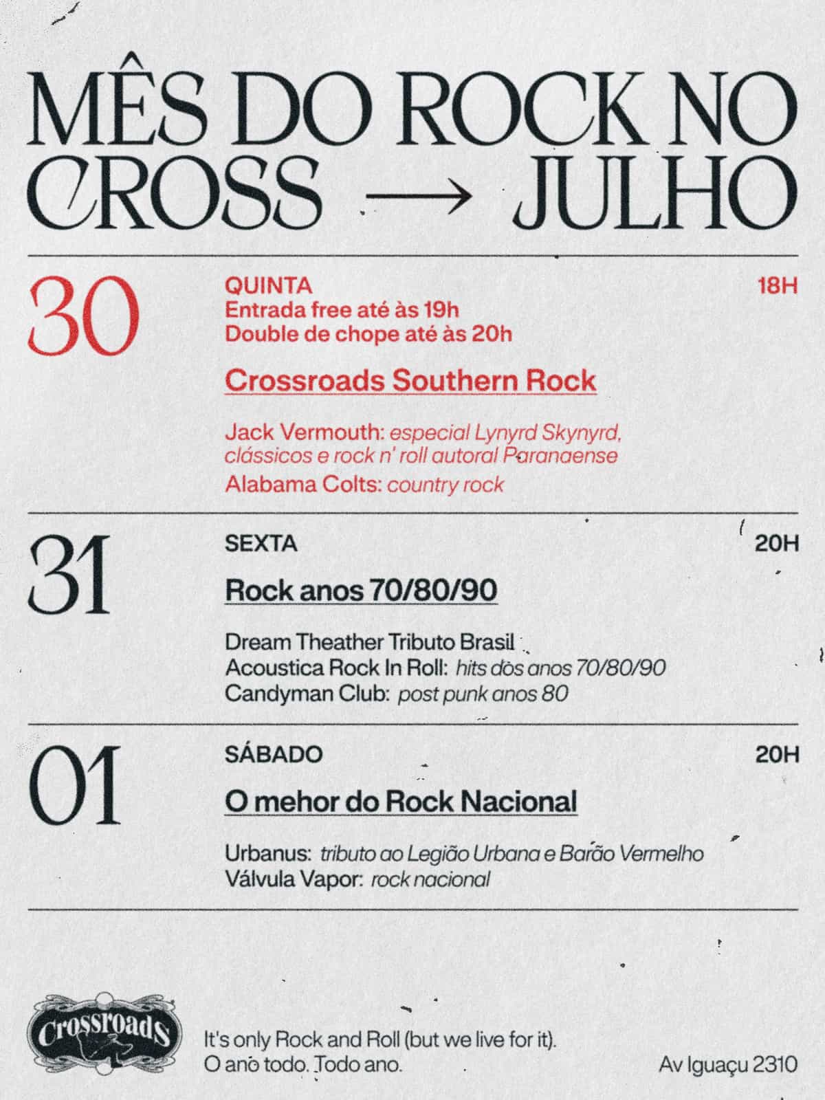 Especial Rock Nacional com urbanus — Rock — Curitiba