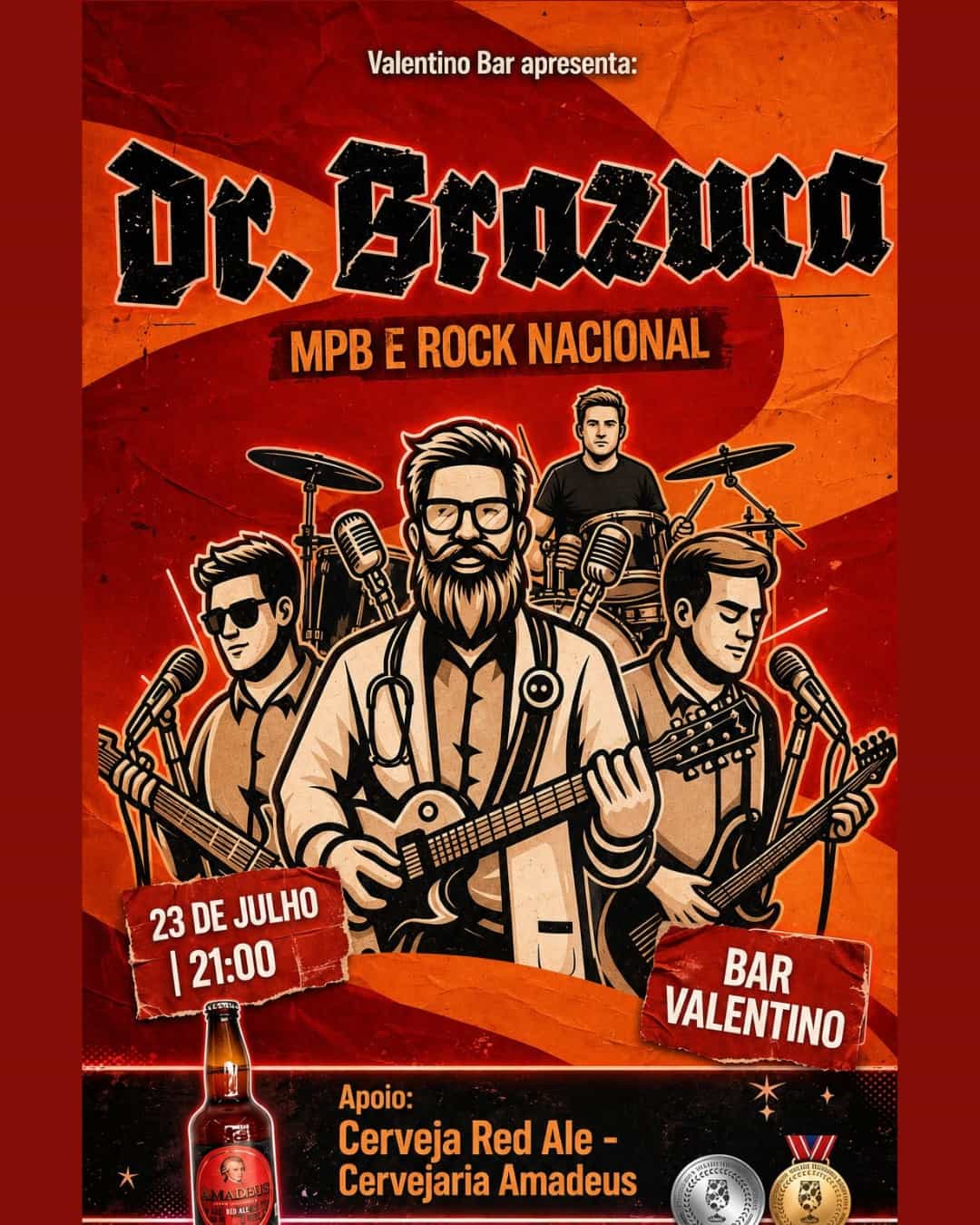 Noite de MPB e Rock Nacional com Dr. Brazuca — Rock